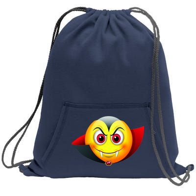 Vampire Halloween Emoji Sweatshirt Cinch Pack Bag