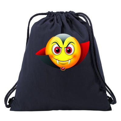 Vampire Halloween Emoji Drawstring Bag