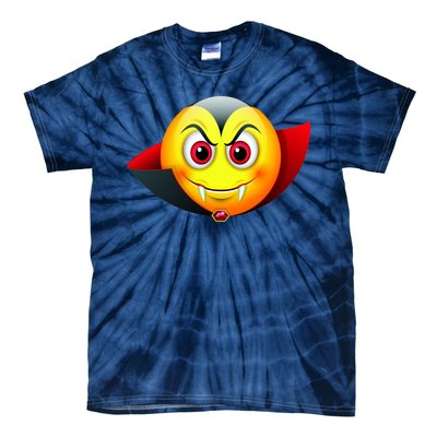 Vampire Halloween Emoji Tie-Dye T-Shirt