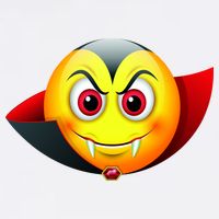Vampire Halloween Emoji Stainless Steel Travel Mug