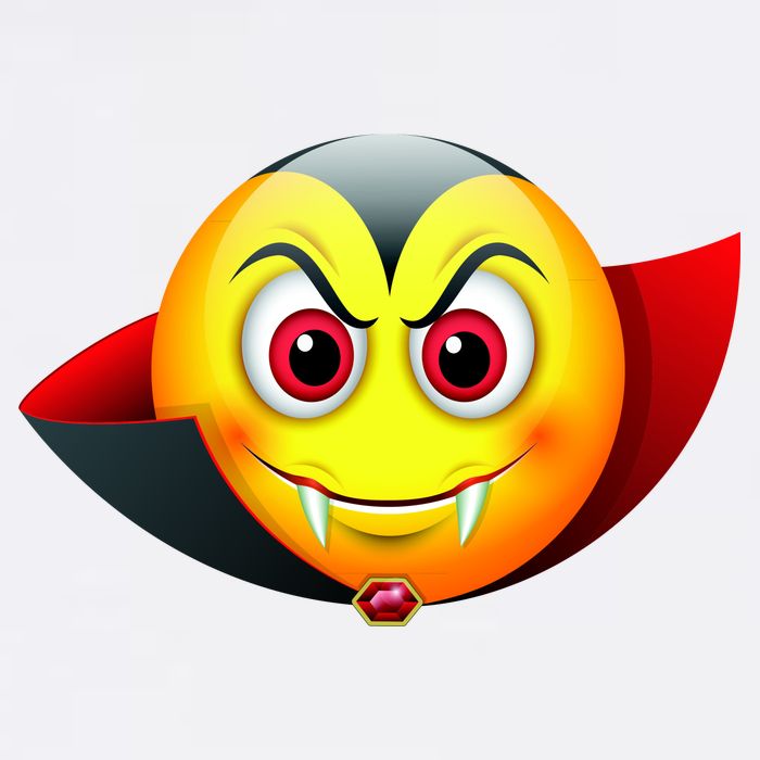 Vampire Halloween Emoji Stainless Steel Travel Mug
