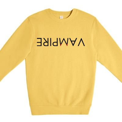 VaMpire Teeth Logo Premium Crewneck Sweatshirt