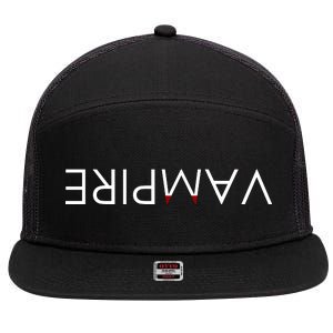 VaMpire Teeth Logo 7 Panel Mesh Trucker Snapback Hat