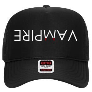 VaMpire Teeth Logo High Crown Mesh Back Trucker Hat