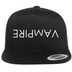 VaMpire Teeth Logo Flat Bill Trucker Hat