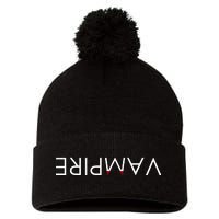 VaMpire Teeth Logo Pom Pom 12in Knit Beanie