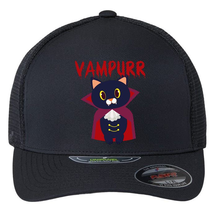 Vampurr Vampire Cat Flexfit Unipanel Trucker Cap