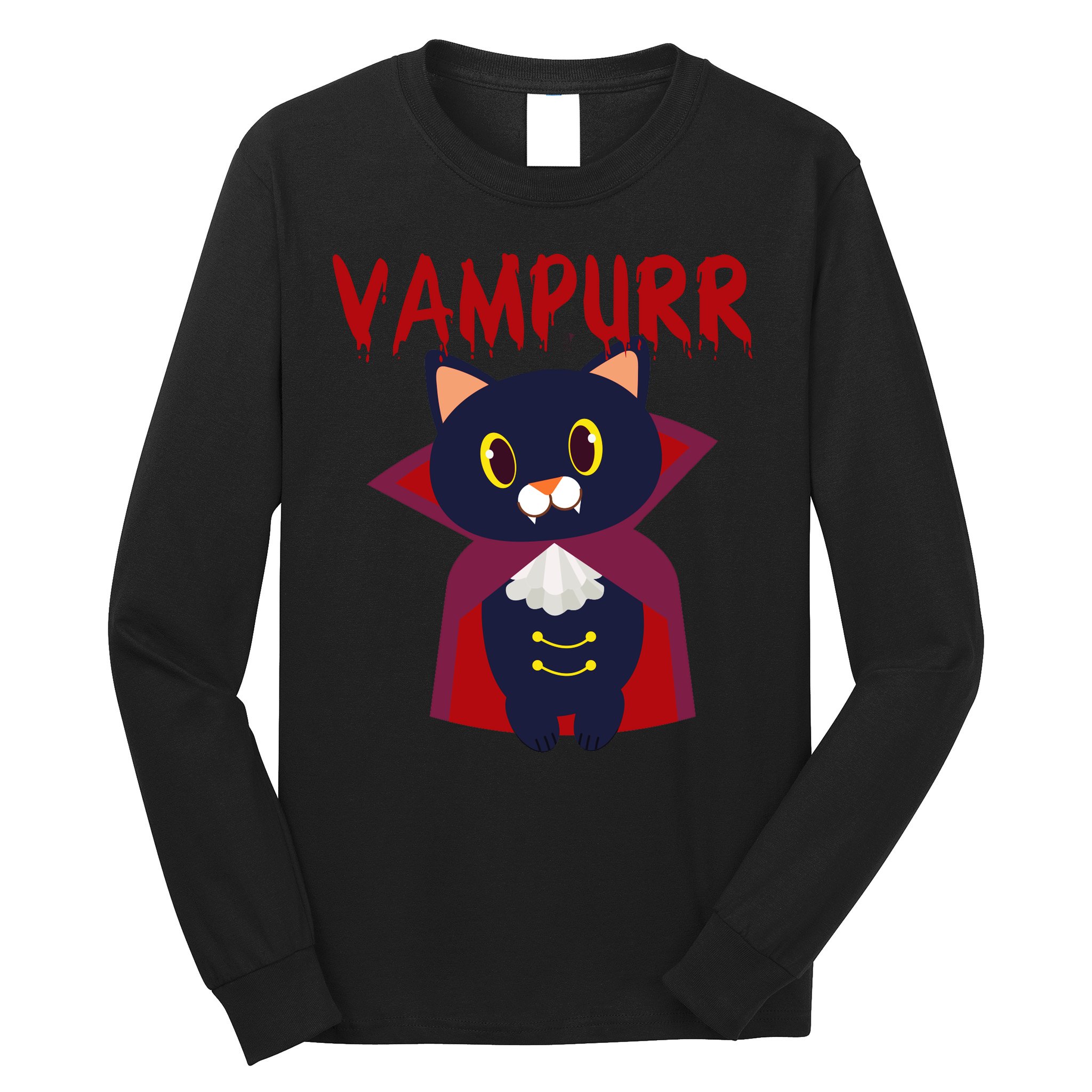 Vampurr Vampire Cat Long Sleeve Shirt