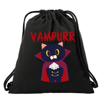Vampurr Vampire Cat Drawstring Bag