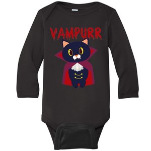 Vampurr Vampire Cat Baby Long Sleeve Bodysuit