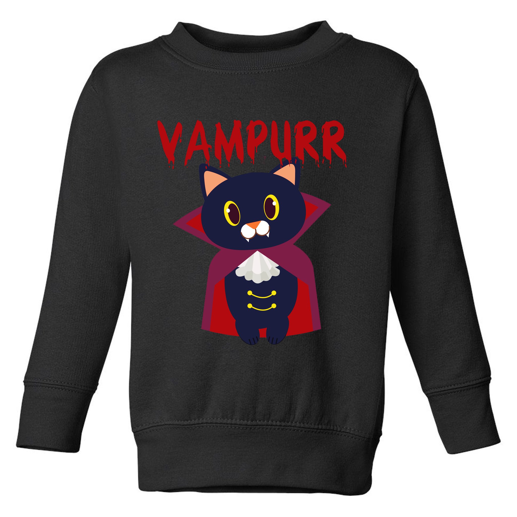 Vampurr Vampire Cat Toddler Sweatshirt