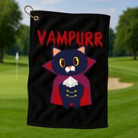 Vampurr Vampire Cat Golf Towel