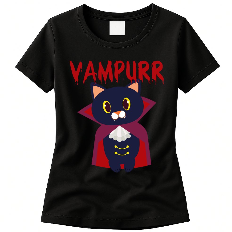 Vampurr Vampire Cat Womens T-Shirt
