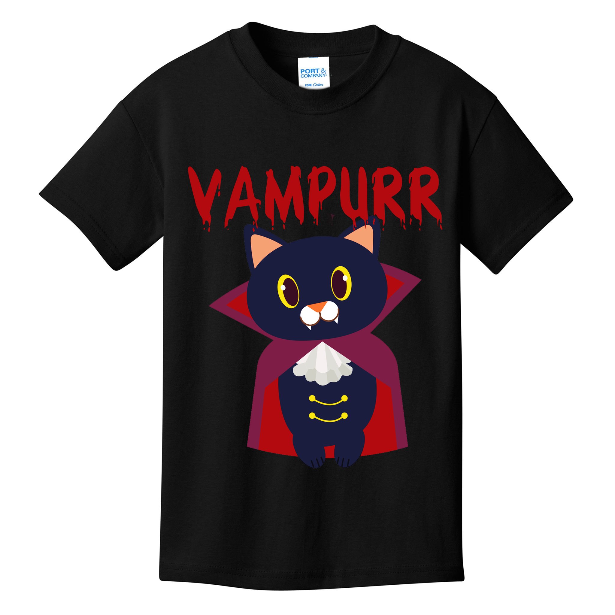 Vampurr Vampire Cat Kids T-Shirt