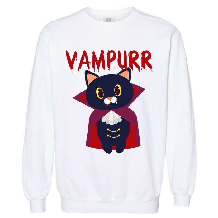 Vampurr Vampire Cat Garment-Dyed Sweatshirt