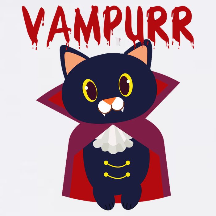Vampurr Vampire Cat Garment-Dyed Sweatshirt