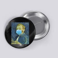Van Gogh Funny Quarantine Mask Button