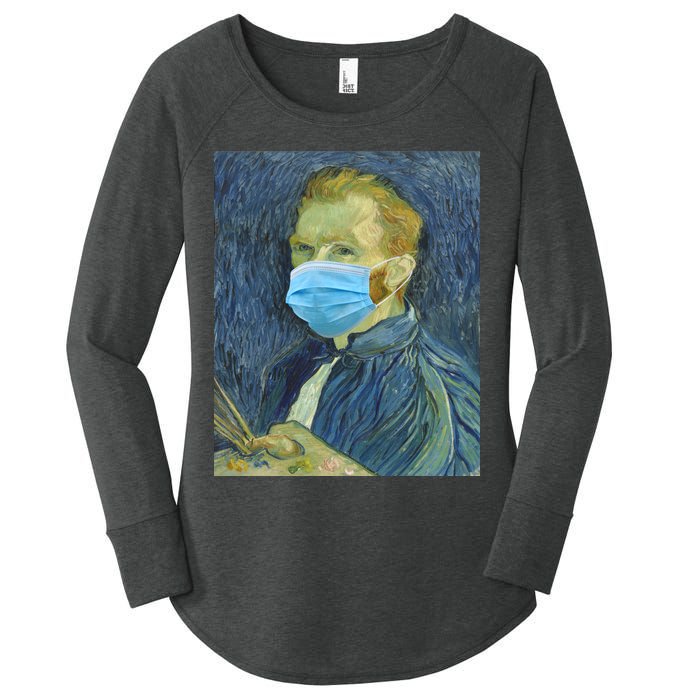 Van Gogh Funny Quarantine Mask Women's Perfect Tri Tunic Long Sleeve Shirt