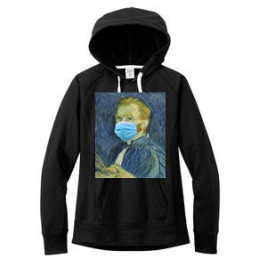 Van Gogh Funny Quarantine Mask Women's Fleece Hoodie