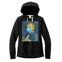 Van Gogh Funny Quarantine Mask Women's Fleece Hoodie