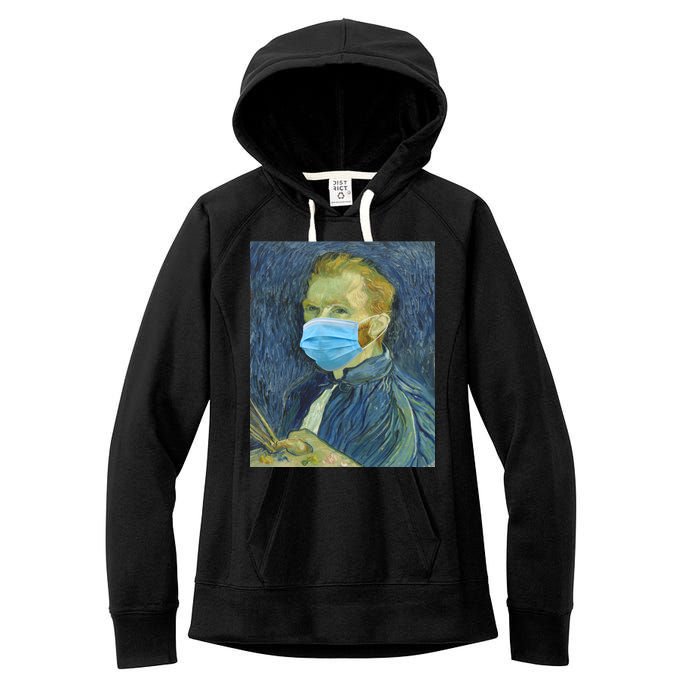 Van Gogh Funny Quarantine Mask Women's Fleece Hoodie