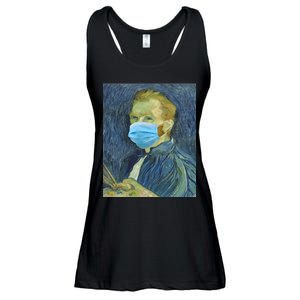 Van Gogh Funny Quarantine Mask Ladies Essential Flowy Tank