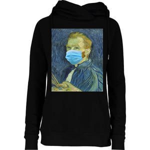 Van Gogh Funny Quarantine Mask Womens Funnel Neck Pullover Hood