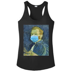 Van Gogh Funny Quarantine Mask Ladies PosiCharge Competitor Racerback Tank