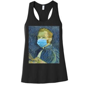 Van Gogh Funny Quarantine Mask Women's Racerback Tank