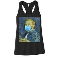 Van Gogh Funny Quarantine Mask Women's Racerback Tank