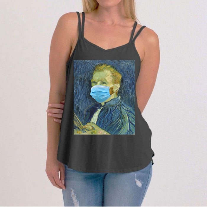 Van Gogh Funny Quarantine Mask Women's Strappy Tank