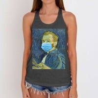 Van Gogh Funny Quarantine Mask Women's Knotted Racerback Tank