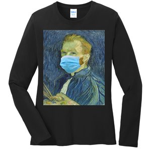 Van Gogh Funny Quarantine Mask Ladies Long Sleeve Shirt