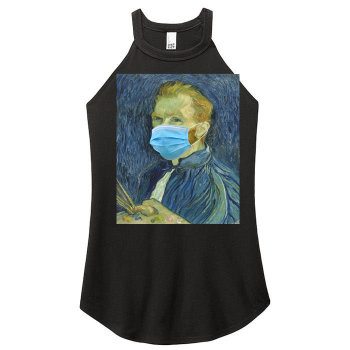 Van Gogh Funny Quarantine Mask Women's Perfect Tri Rocker Tank