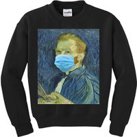 Van Gogh Funny Quarantine Mask Kids Sweatshirt