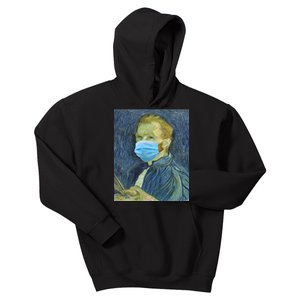 Van Gogh Funny Quarantine Mask Kids Hoodie