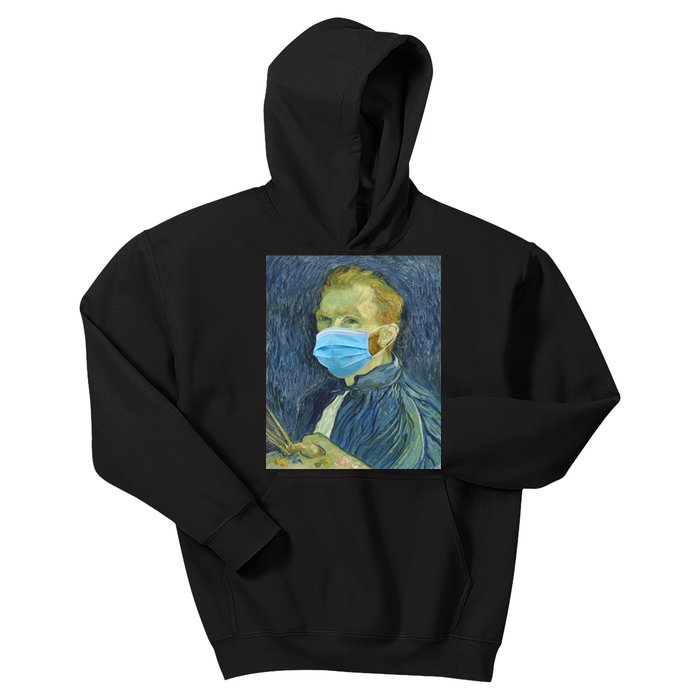 Van Gogh Funny Quarantine Mask Kids Hoodie