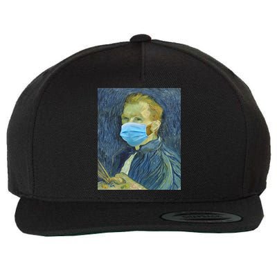 Van Gogh Funny Quarantine Mask Wool Snapback Cap