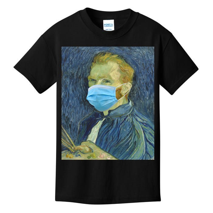 Van Gogh Funny Quarantine Mask Kids T-Shirt