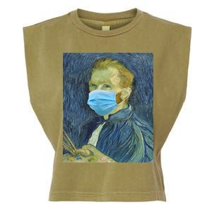 Van Gogh Funny Quarantine Mask Garment-Dyed Women's Muscle Tee