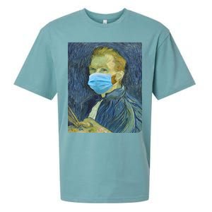 Van Gogh Funny Quarantine Mask Sueded Cloud Jersey T-Shirt