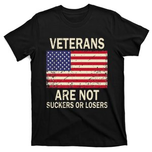 Veterans Are Not Suckers Or Losers Biden 2024 Anti Trump T-Shirt