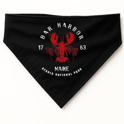 Vintage Acadia National Park Bar Harbor Maine Lobster Funny USA-Made Doggie Bandana