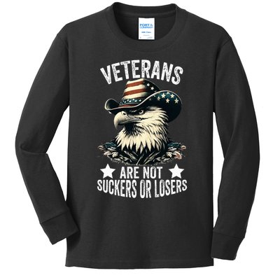 Veterans Are Not Suckers Or Losers Kids Long Sleeve Shirt