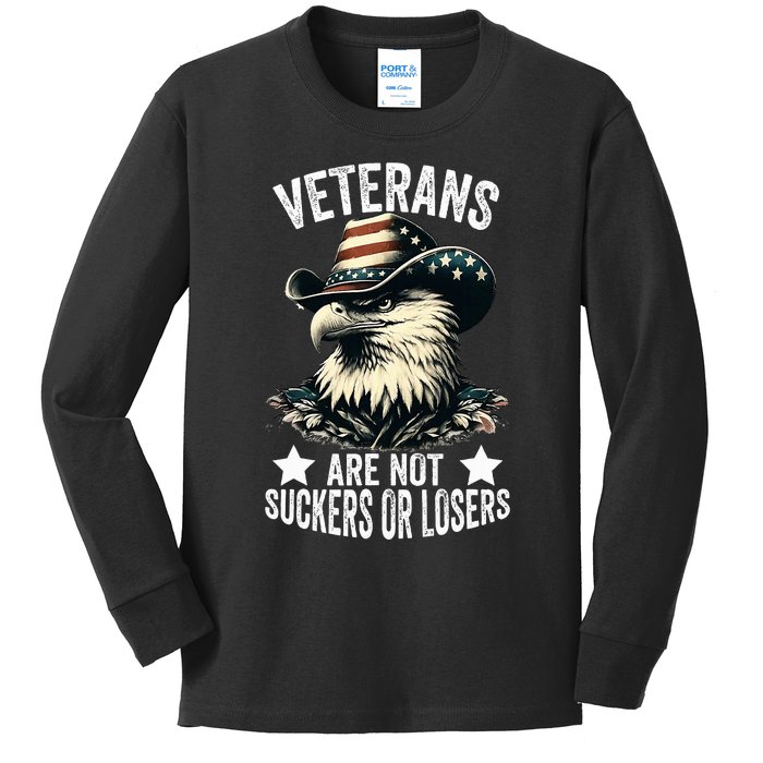 Veterans Are Not Suckers Or Losers Kids Long Sleeve Shirt