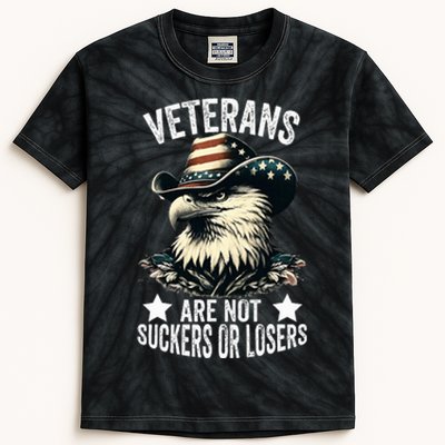 Veterans Are Not Suckers Or Losers Kids Tie-Dye T-Shirt