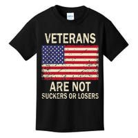 Veterans Are Not Suckers Or Losers Kids T-Shirt