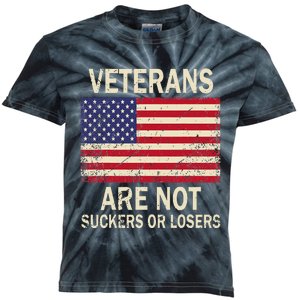 Veterans Are Not Suckers Or Losers Kids Tie-Dye T-Shirt