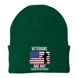 Veterans Are Not Suckers Or Losers Biden 2020 Anti Trump Knit Cap Winter Beanie