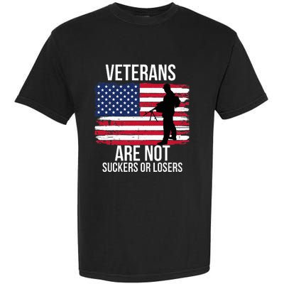 Veterans Are Not Suckers Or Losers Biden 2020 Anti Trump Garment-Dyed Heavyweight T-Shirt